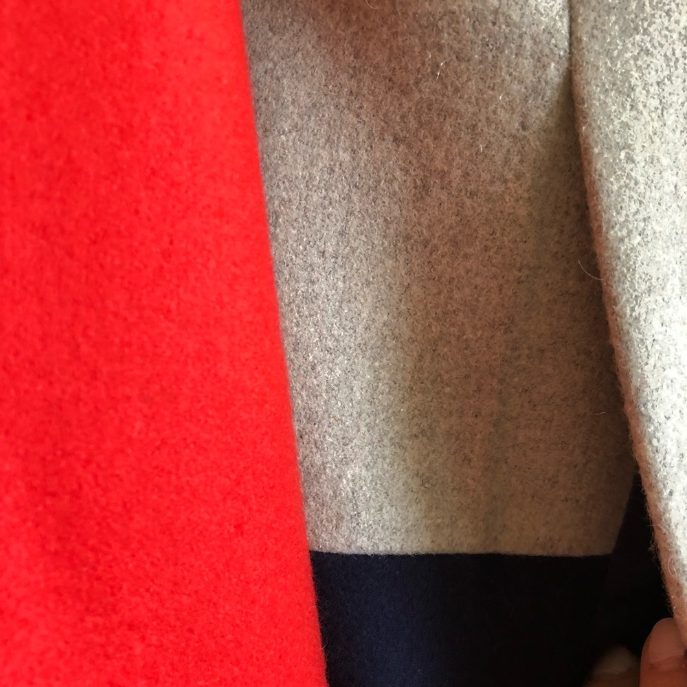 Sold! Jcrew Colorblock Funnelneck Coat - Picture 3 of 8
